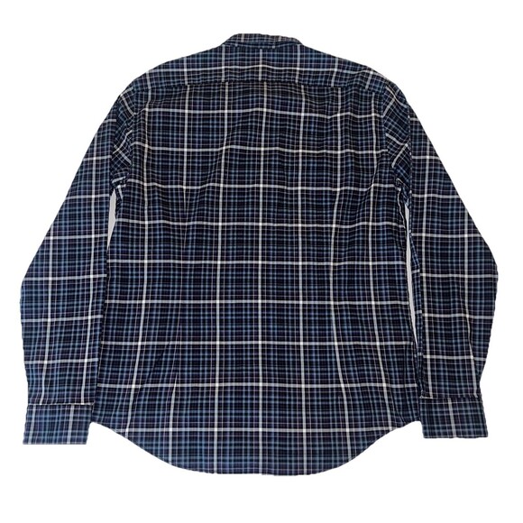 John Varvatos Men’s Button Down Plaid Shirt Large Purple Blue W184V3B-71JA - Picture 6 of 7